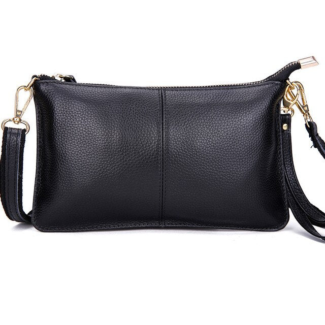 Designer clutch bag for women fashion zipper ladies hand bags genuine leather envelope clutches female with strap clutch purse