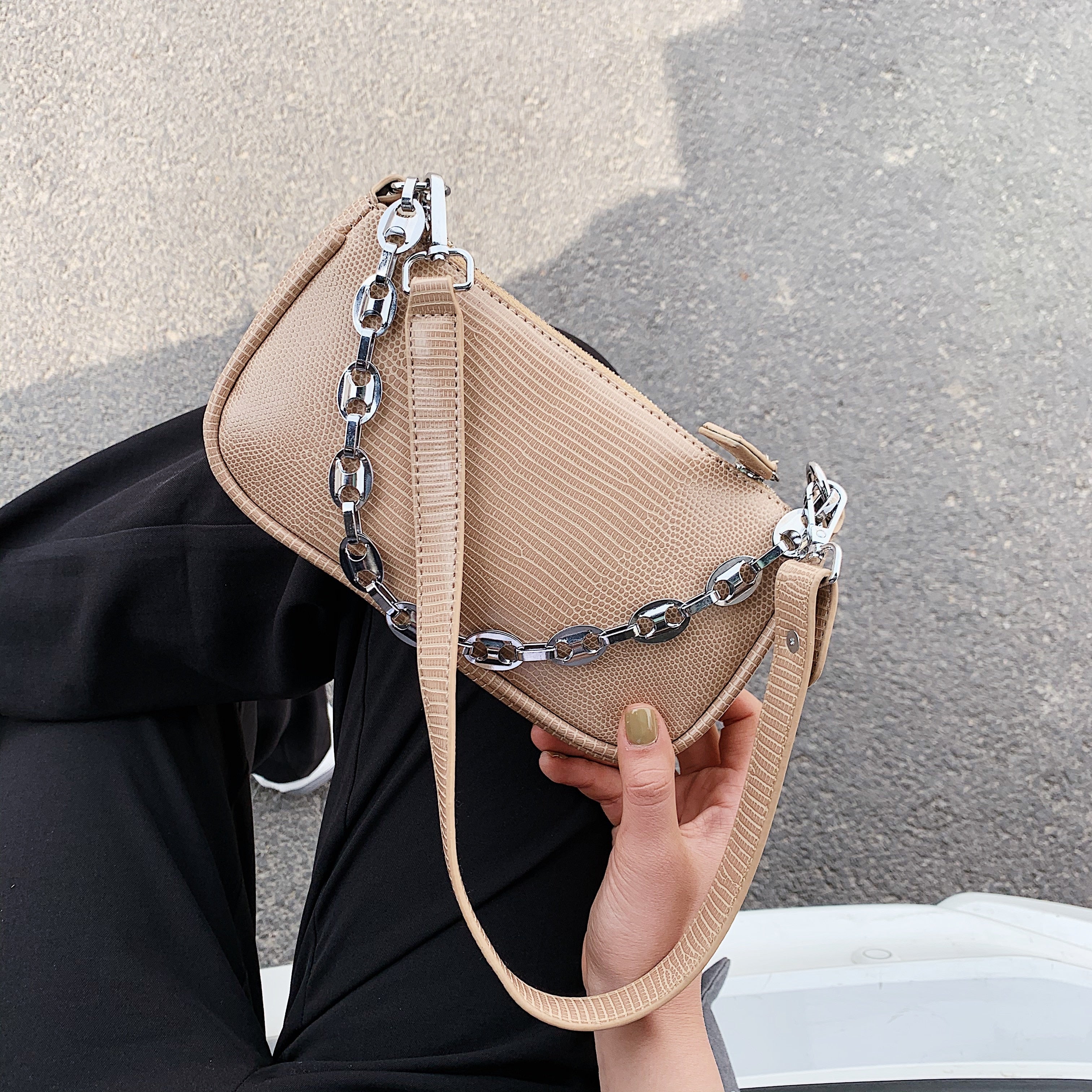 MINI PU Leather Shoulder Bags For Women 2020 Chain Design Luxury Hand Bag Female Travel Solid Color Simple Purses