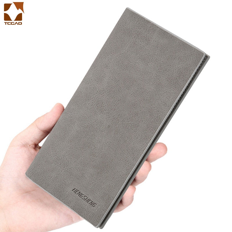 men's wallet Thin slim wallet leather long Male Clutch mens wallets coin hand purse pocket cartera hombre billetera hombre 2020