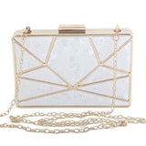 Luxury Brand Design Acrylic Decoration Clutches Women Evening Bags Party Wedding Hand Bag Chain Crossbody Purses Wallet Clutch