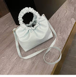 Luxury Leather Small Handbag Soft Evening Clutches Women Hand Dumpling Bag Leather Crossbody Bag Female Totes Bag Hand Purse