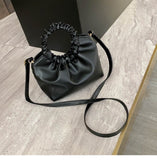 Luxury Leather Small Handbag Soft Evening Clutches Women Hand Dumpling Bag Leather Crossbody Bag Female Totes Bag Hand Purse