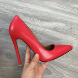 2020 Women Classic Pumps Extreme High Heels 12cm Sexy Stilettos Ladies Pointed Toe Shoes Nude Red Blue Black Beige Leopard Heels