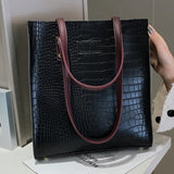 Fashion Crocodile Pattern Women Handbag Leather Ladies Hand Bags Luxury Handbags Women Bags Designer shoulder bag for women 2019