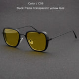 TUZENGYONG 2020 new Steampunk Sunglasses Fashion Men Women Brand Designer Vintage Square Metal Frame Sun Glasses UV400 Eyewear