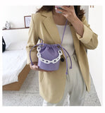 Small Drawstring Bucket Bags For Women 2020 fashion Shoulder Crossbody Bag Female Handbags and Purses Lady Solid Color Hand Bag