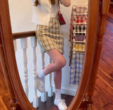 Korean Colored Plaid Skirt Women 2020 Student Chic Short Skirts Fashion Sexy Mini Skirts Spring Summer Female Skirts