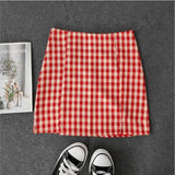 Korean Colored Plaid Skirt Women 2020 Student Chic Short Skirts Fashion Sexy Mini Skirts Spring Summer Female Skirts