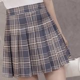 BEFORW Preppy Japanese Korea Short Skirts 2020 New High Waist Mini Womens Skirts Kawaii Pink Plaid Pleated Tennis Casual Skirt