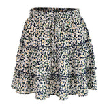 Jocoo Jolee Women Summer Floral Print Pleated Mini Skirt Elegant High waist Short Beach Holidays Casual Skirt Boho Cotton 2XL