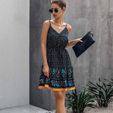 Summer Women Floral Dress Buttons Cotton Mini Sundress Fashion Beach Sexy Sleevees Clothes 2020 Halter Dress For Women Red