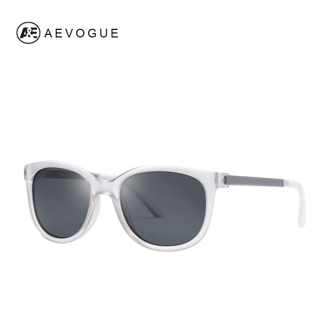 AEVOGUE Polarized Sunglasses Women  Popupar Transparent Frame Cat Eye Sun Glasses Vintage Oculos Ladies UV400 AE0654