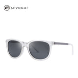 AEVOGUE Polarized Sunglasses Women  Popupar Transparent Frame Cat Eye Sun Glasses Vintage Oculos Ladies UV400 AE0654