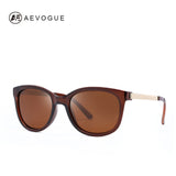 AEVOGUE Polarized Sunglasses Women  Popupar Transparent Frame Cat Eye Sun Glasses Vintage Oculos Ladies UV400 AE0654