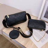 3pcs Sets Women Handbag PU Leather Shoulder Messenger Bags High Quality Mini Female Clutch Bag 2020 Ladies Hand Bag Purse bolsa