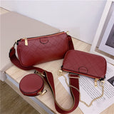 3pcs Sets Women Handbag PU Leather Shoulder Messenger Bags High Quality Mini Female Clutch Bag 2020 Ladies Hand Bag Purse bolsa