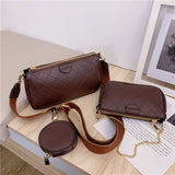 3pcs Sets Women Handbag PU Leather Shoulder Messenger Bags High Quality Mini Female Clutch Bag 2020 Ladies Hand Bag Purse bolsa