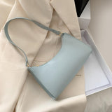 Solid Color PU Leather Shoulder Bags For Women 2020 Fashion Sling Handbags and  purse Small Travel Hand Bag Lady Crossbody Bag