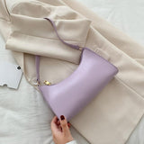 Solid Color PU Leather Shoulder Bags For Women 2020 Fashion Sling Handbags and  purse Small Travel Hand Bag Lady Crossbody Bag