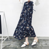 2020 Bohemian High Waist Floral Print Summer Skirts Womens Boho Asymmetrical Chiffon Skirt Maxi Long Skirts For Women