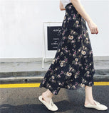 2020 Bohemian High Waist Floral Print Summer Skirts Womens Boho Asymmetrical Chiffon Skirt Maxi Long Skirts For Women