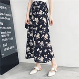 2020 Bohemian High Waist Floral Print Summer Skirts Womens Boho Asymmetrical Chiffon Skirt Maxi Long Skirts For Women