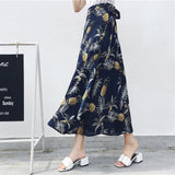 2020 Bohemian High Waist Floral Print Summer Skirts Womens Boho Asymmetrical Chiffon Skirt Maxi Long Skirts For Women