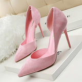 2020 Spring Summer Women Pumps Shallow Hollow High Heels With 10cm Women Shoes  Party Wedding Stiletto 3168-6