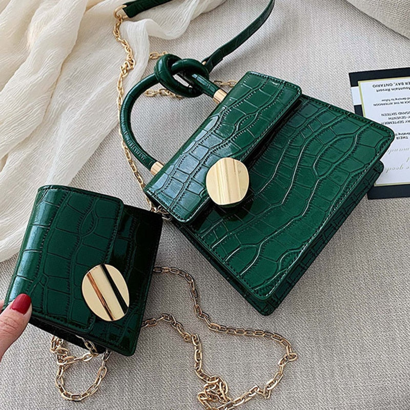 Quality Stone Pattern Leather Crossbody Bags For Women Designer Small Handbags Chain Shoulder Simple Bag Mini Purses Hand Bag