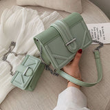 PU Leather Crossbody Bags For Women 2020 Chain Shoulder Simple Bag Female Travel Handbags and Purses Hand Bag